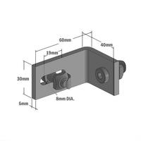 41-420-2 MODULAR SOLUTIONS ALUMINUM BRACKET GUARD UNIT FIXING ANGLE WITH SAFETY TORX BOLTS (RECOMMEND TOOL #23-100-0)